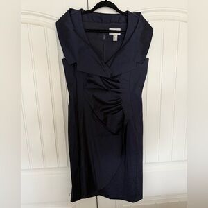 Elegant Navy Sleeveless Dress by Joseph Ribkoff Size 14